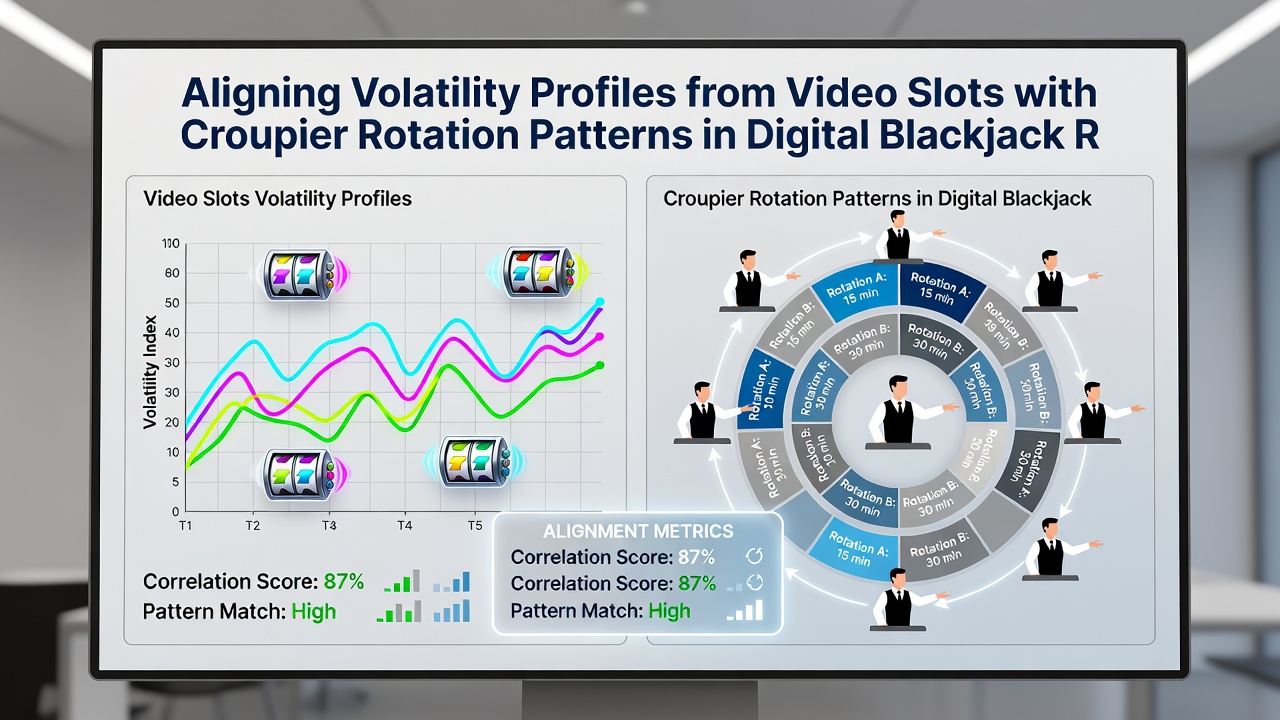 Timeline overlay of slot volatility spikes next to blackjack dealer shift changes