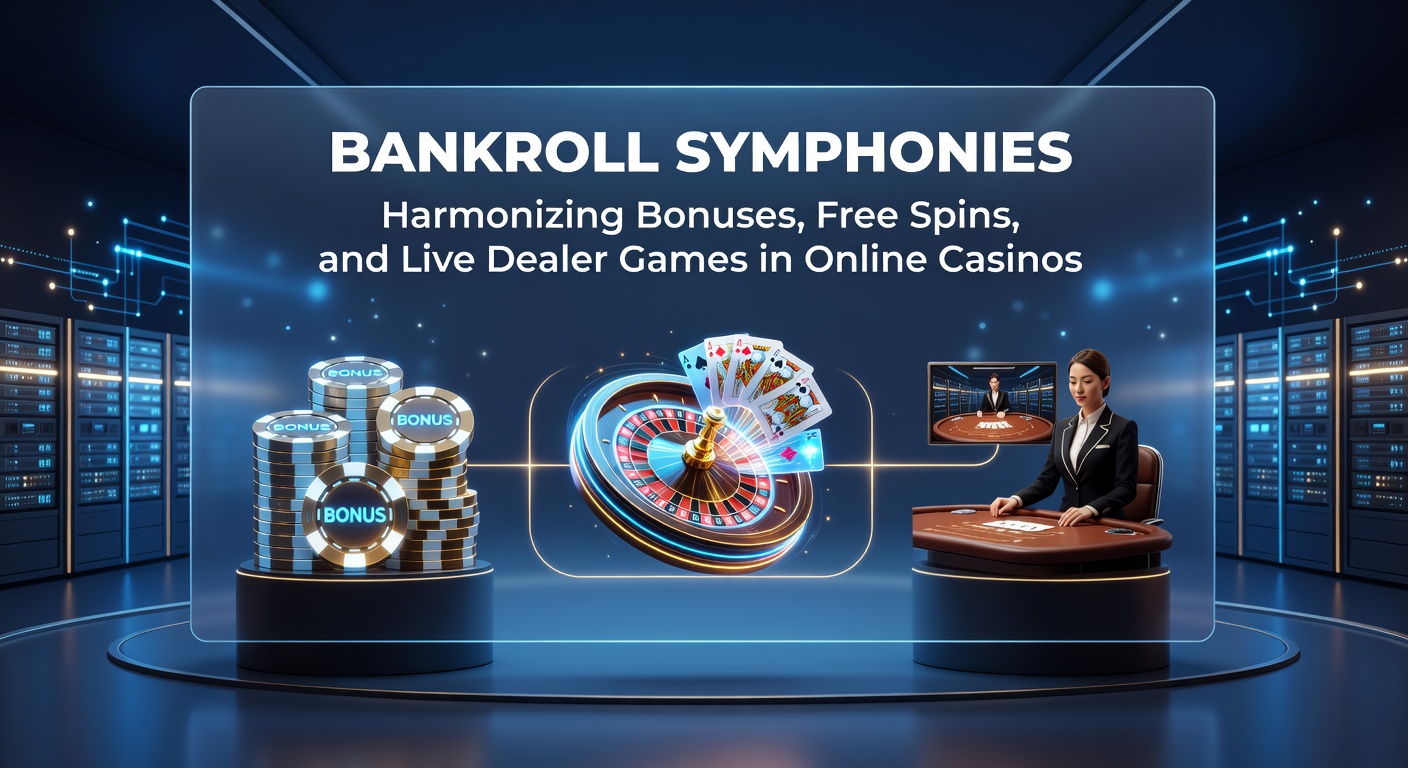 Dynamic scene of a live dealer at a blackjack table with slot reels and bonus icons overlayed, representing integrated casino strategies