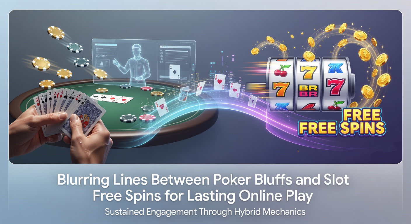 Animated slot free spins triggering amid poker bluff scenario, illustrating endurance strategies