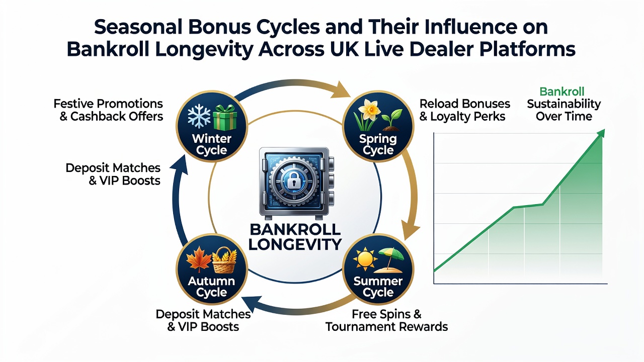 Live dealer blackjack table with chips and cards illustrating extended play during a seasonal bonus window